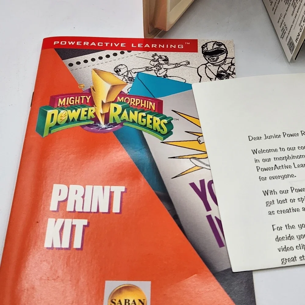 Mighty Morphin Power Rangers Print Kit CD-ROM 1995‎ Saban PC Mac